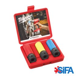 Coffret De 3 douilles synthétiques Milwaukee 